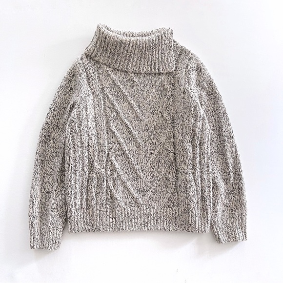 COS Sweaters - COS Cable Knit Sweater With Split Neck Wool Alpaca Yak Blend